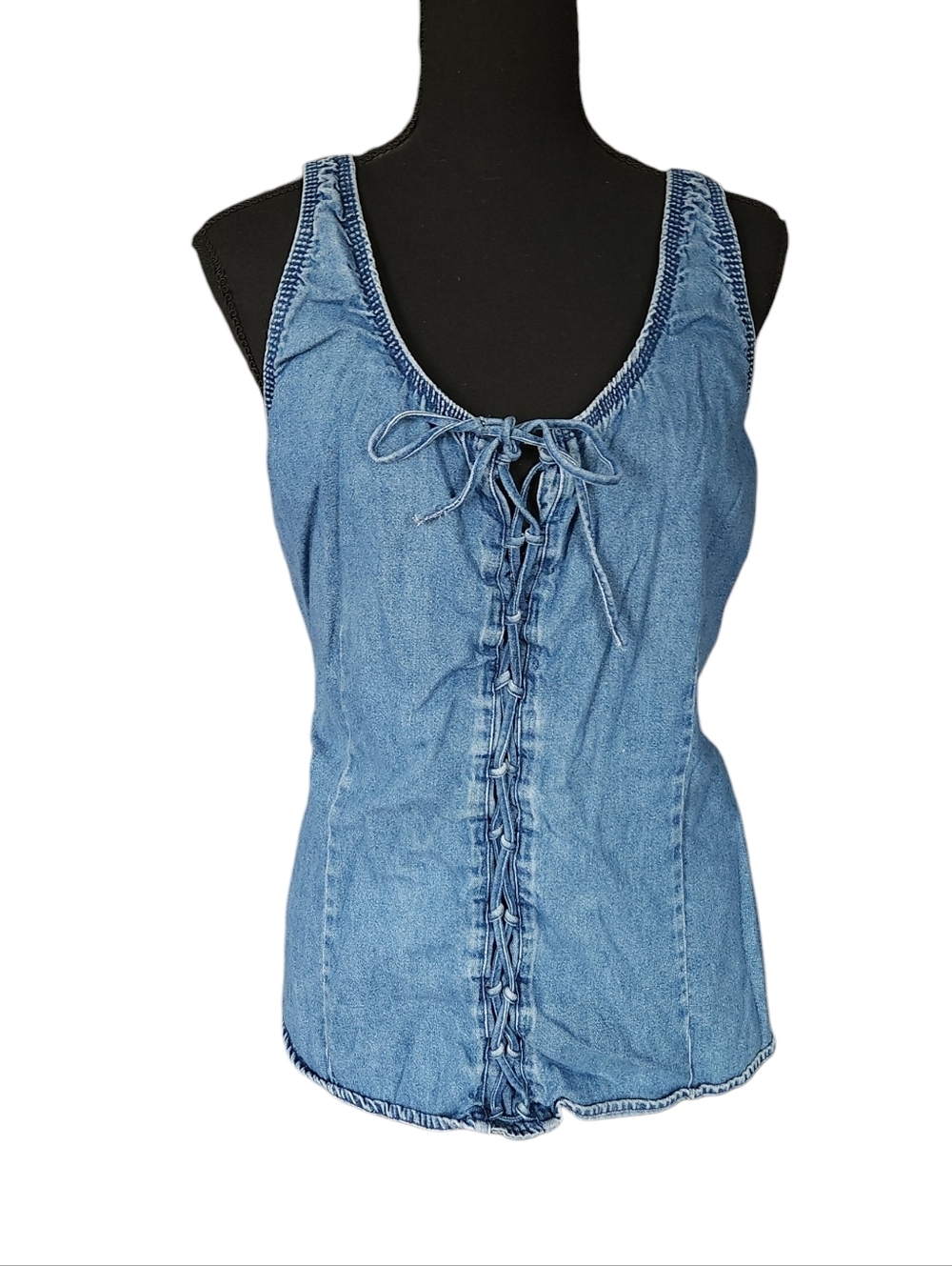 Vintage Y2K Lace-Up Milkmaid Boho Western Indie Sleaze corset style Top